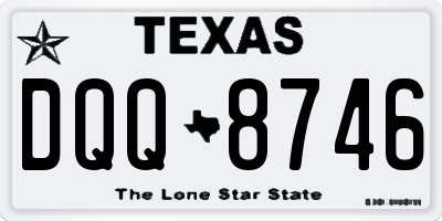 TX license plate DQQ8746