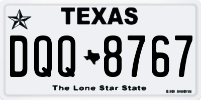 TX license plate DQQ8767