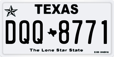 TX license plate DQQ8771