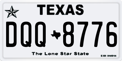 TX license plate DQQ8776