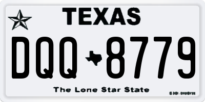 TX license plate DQQ8779
