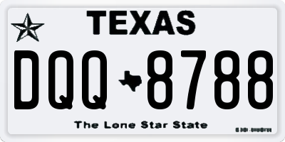 TX license plate DQQ8788