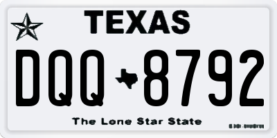 TX license plate DQQ8792