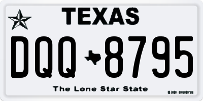 TX license plate DQQ8795