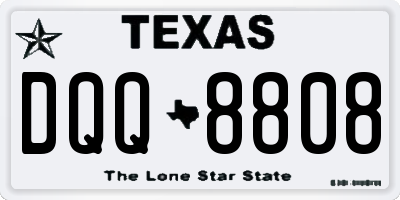 TX license plate DQQ8808