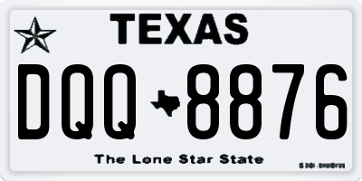 TX license plate DQQ8876
