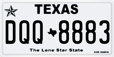 TX license plate DQQ8883