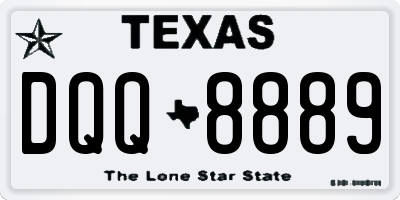 TX license plate DQQ8889