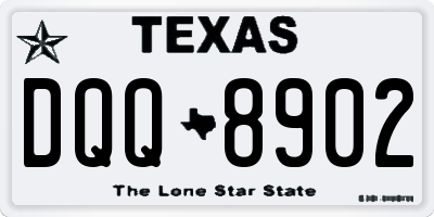 TX license plate DQQ8902