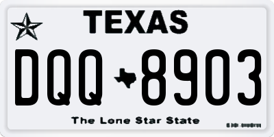 TX license plate DQQ8903