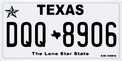 TX license plate DQQ8906