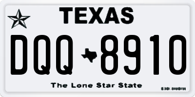 TX license plate DQQ8910