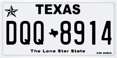 TX license plate DQQ8914