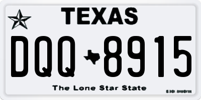 TX license plate DQQ8915