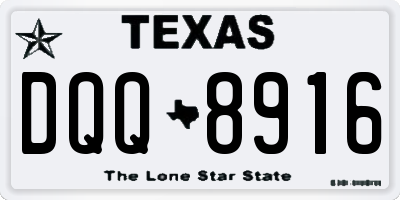 TX license plate DQQ8916