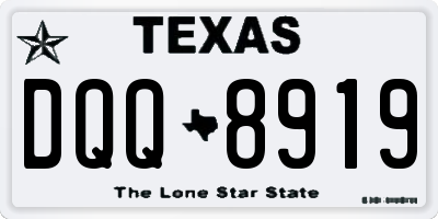 TX license plate DQQ8919