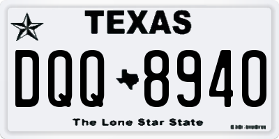 TX license plate DQQ8940