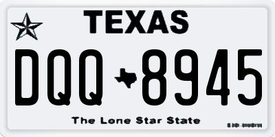 TX license plate DQQ8945