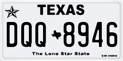 TX license plate DQQ8946
