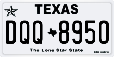 TX license plate DQQ8950