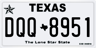 TX license plate DQQ8951