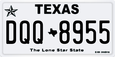TX license plate DQQ8955