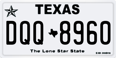 TX license plate DQQ8960