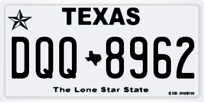 TX license plate DQQ8962