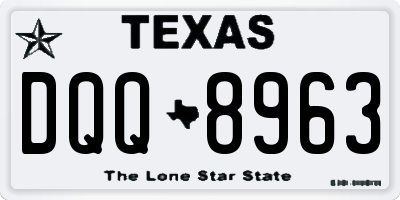 TX license plate DQQ8963