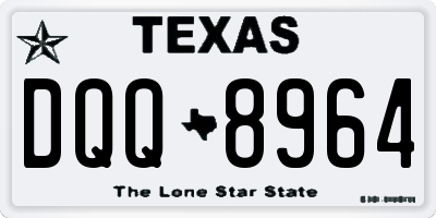 TX license plate DQQ8964