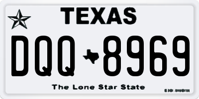 TX license plate DQQ8969