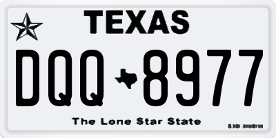 TX license plate DQQ8977