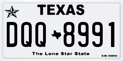 TX license plate DQQ8991