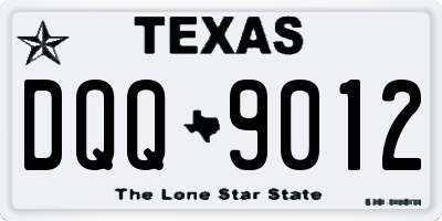 TX license plate DQQ9012