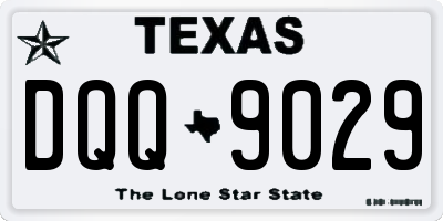 TX license plate DQQ9029