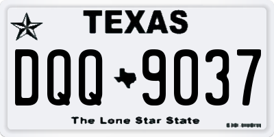 TX license plate DQQ9037