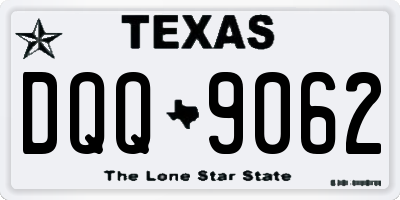 TX license plate DQQ9062