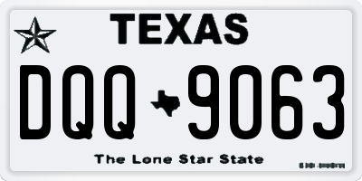 TX license plate DQQ9063