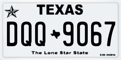 TX license plate DQQ9067