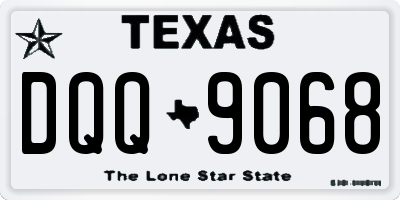 TX license plate DQQ9068