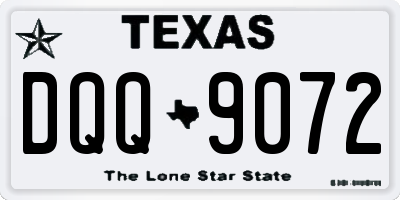 TX license plate DQQ9072