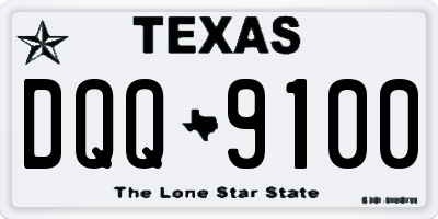 TX license plate DQQ9100