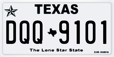 TX license plate DQQ9101