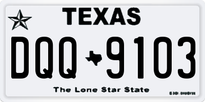 TX license plate DQQ9103
