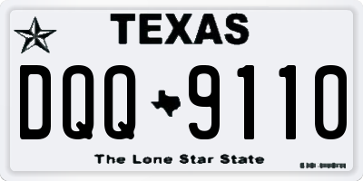 TX license plate DQQ9110
