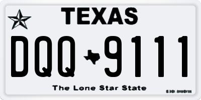 TX license plate DQQ9111