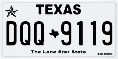 TX license plate DQQ9119