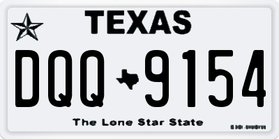 TX license plate DQQ9154