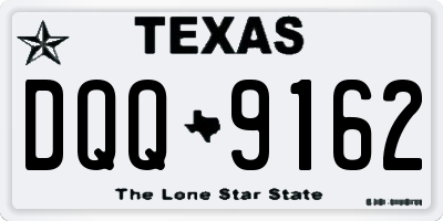 TX license plate DQQ9162