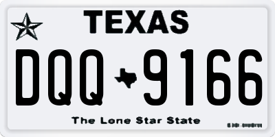 TX license plate DQQ9166